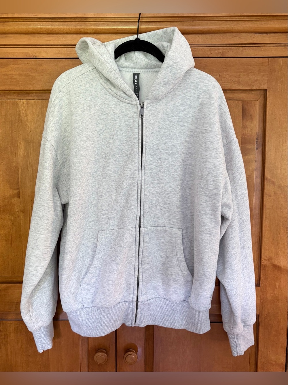 Vuori Restore Full Zip Hoodie Pale Grey Heather